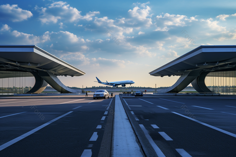 广告设计素材元素国际机场上空飞过的飞机,高清,摄影图,摄影图片,图片大全,摄影图免费下载